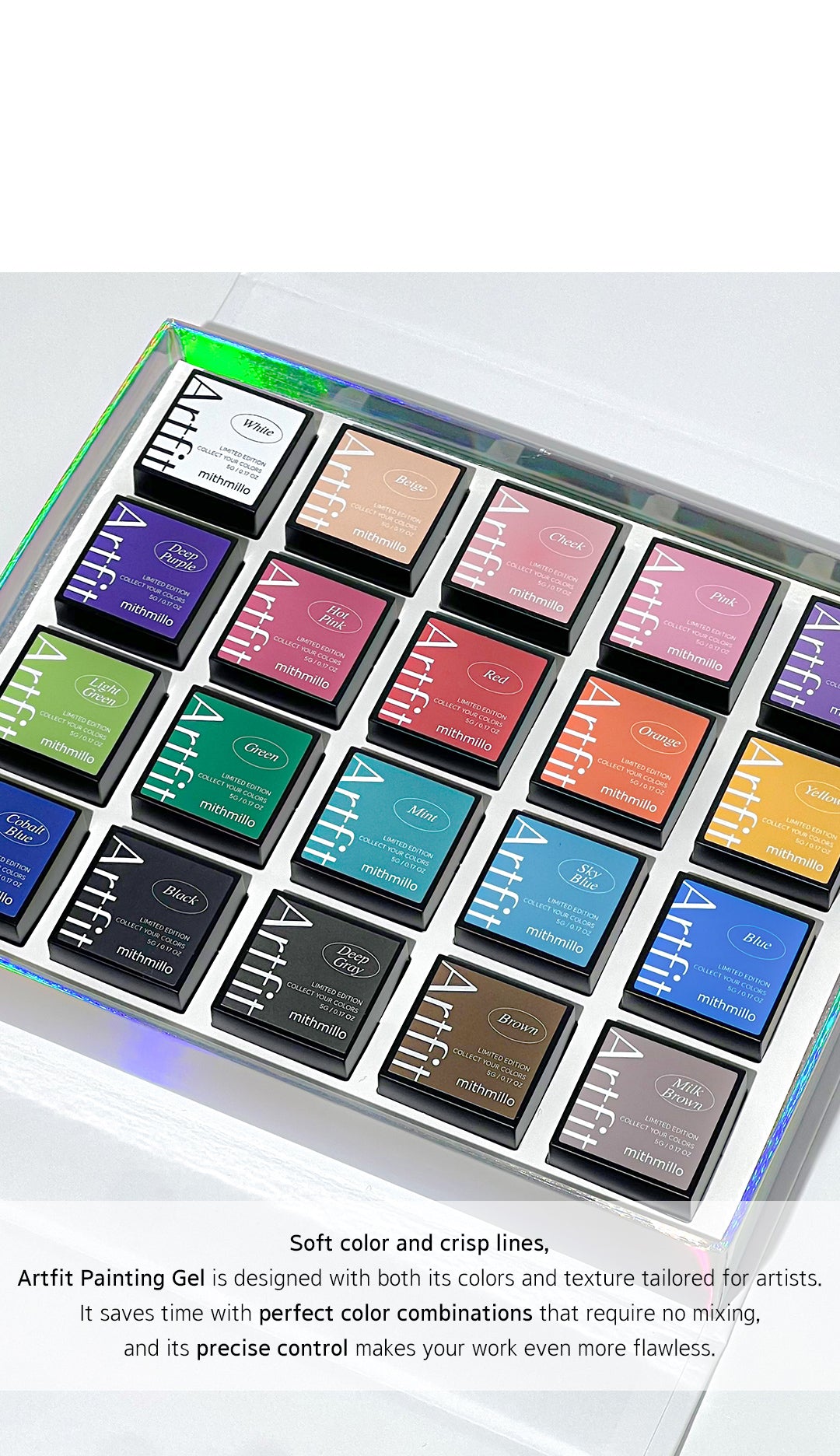 Mithmillo - Artfit Painting Gel Series 20-piece Set (Palette Included)