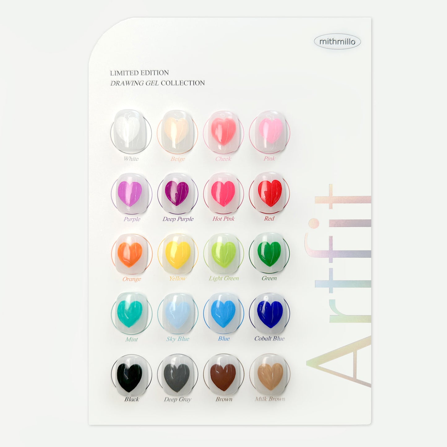 Mithmillo - Artfit Painting Gel Series 20-piece Set (Palette Included)