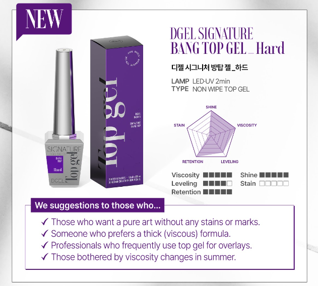 DGEL - Signature Bang Top gel- Hard (Non-Wipe)