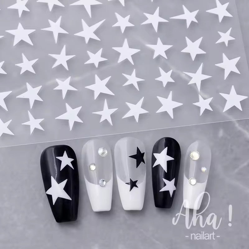 Aha 77-01 - Star Nail Stickers (White)