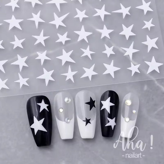 Aha 77-01 - Star Nail Stickers (White)