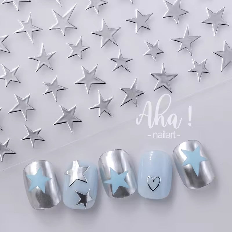 YT5185 - Star Nail Stickers (Silver)