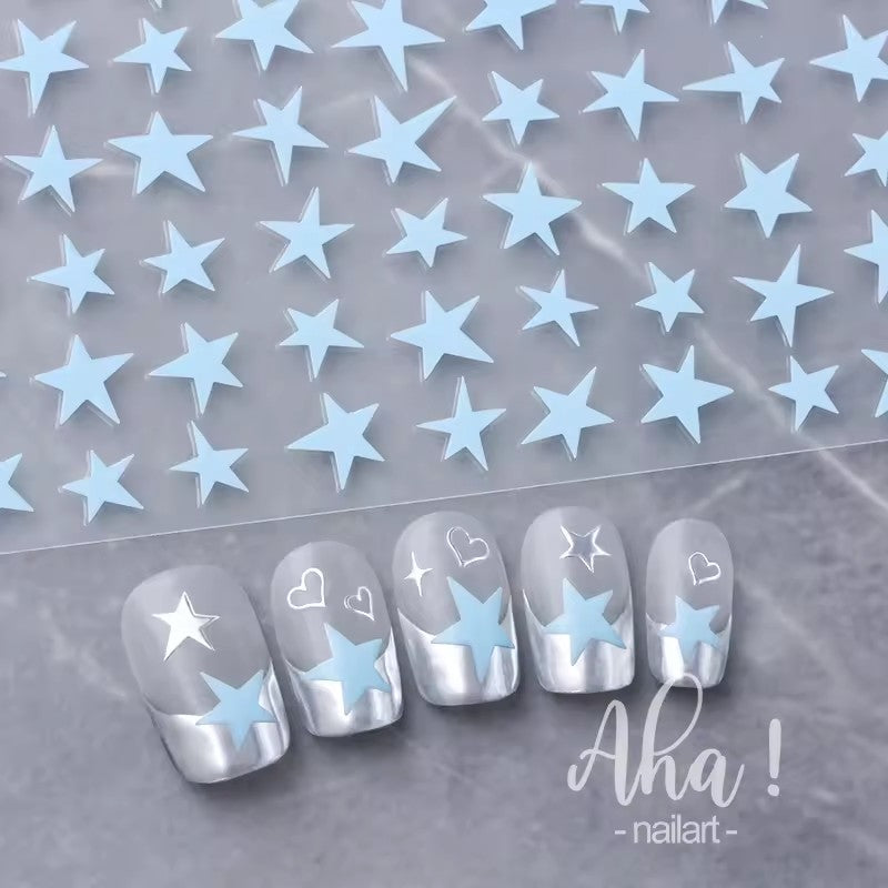 Aha 77-06 - Star Nail Stickers (Blue)