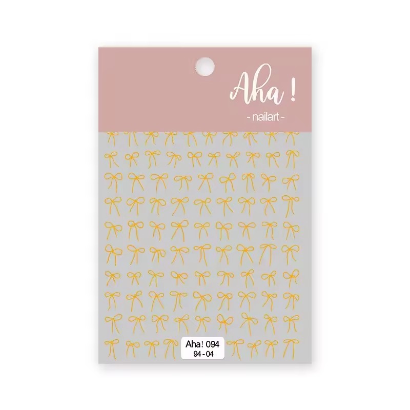 Aha 94-04 - Bow Nail Stickers (Gold)