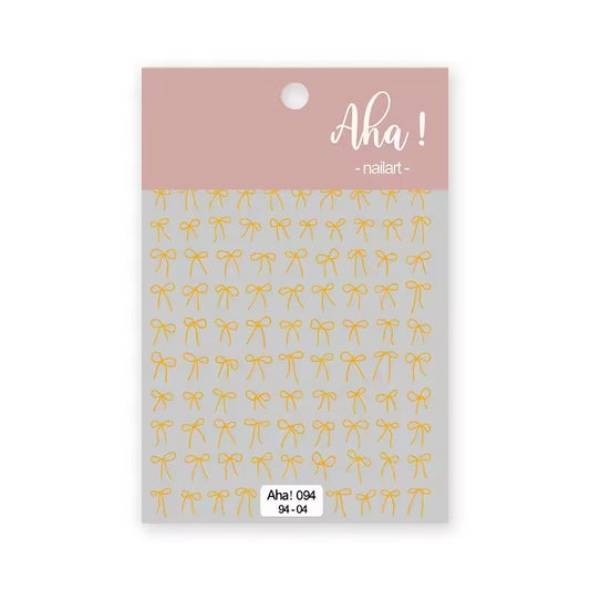 Aha 94-04 - Bow Nail Stickers (Gold)