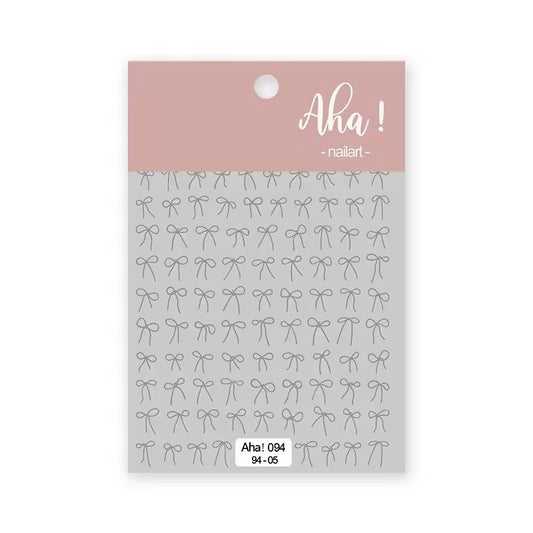 Aha 94-05 - Bow Nail Stickers (Silver)