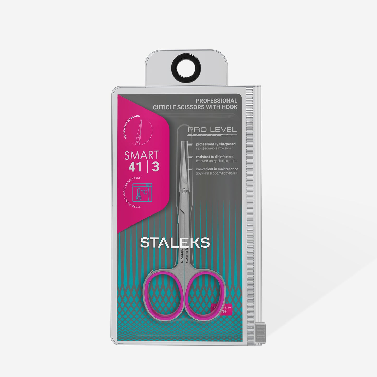 Staleks professional cuticle scissors with hook SMART 41 type 3