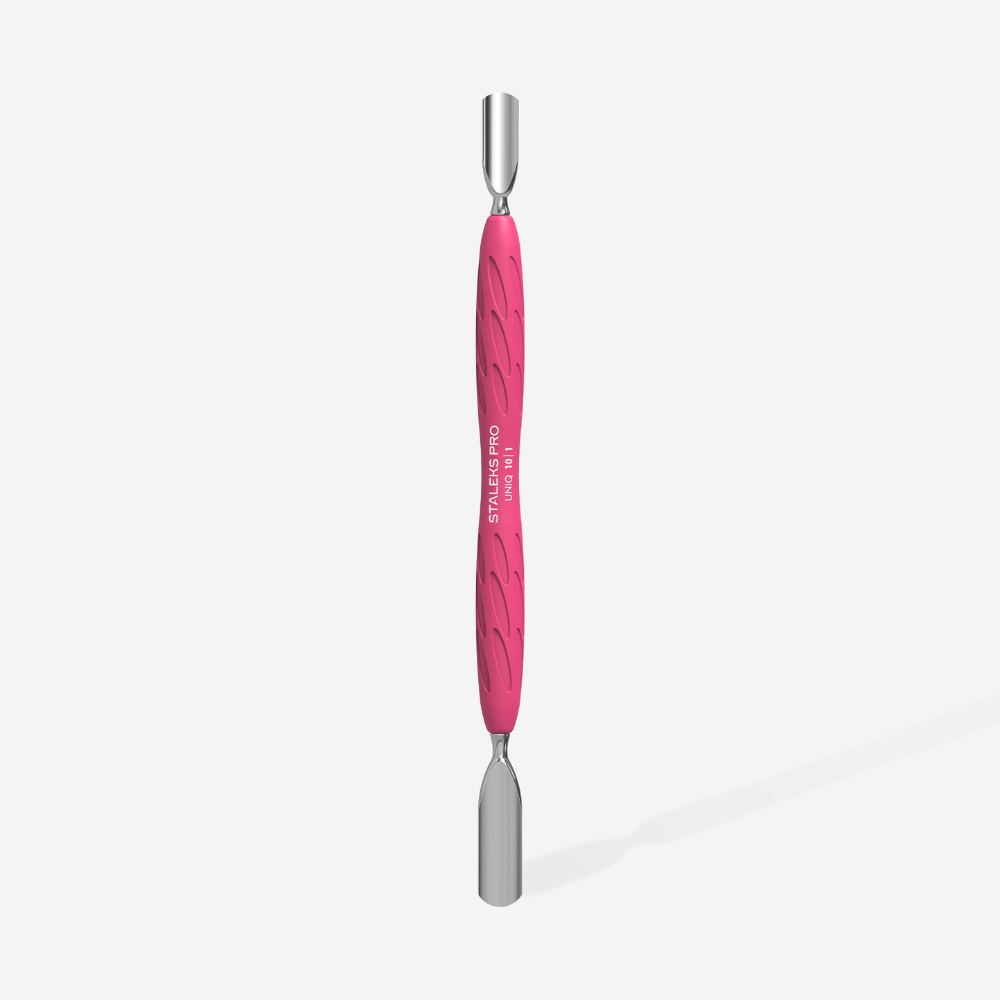 Staleks manicure pusher gummy with silicone handle UNIQ 10 type 1 (rounded wide and rounded narrow pusher)