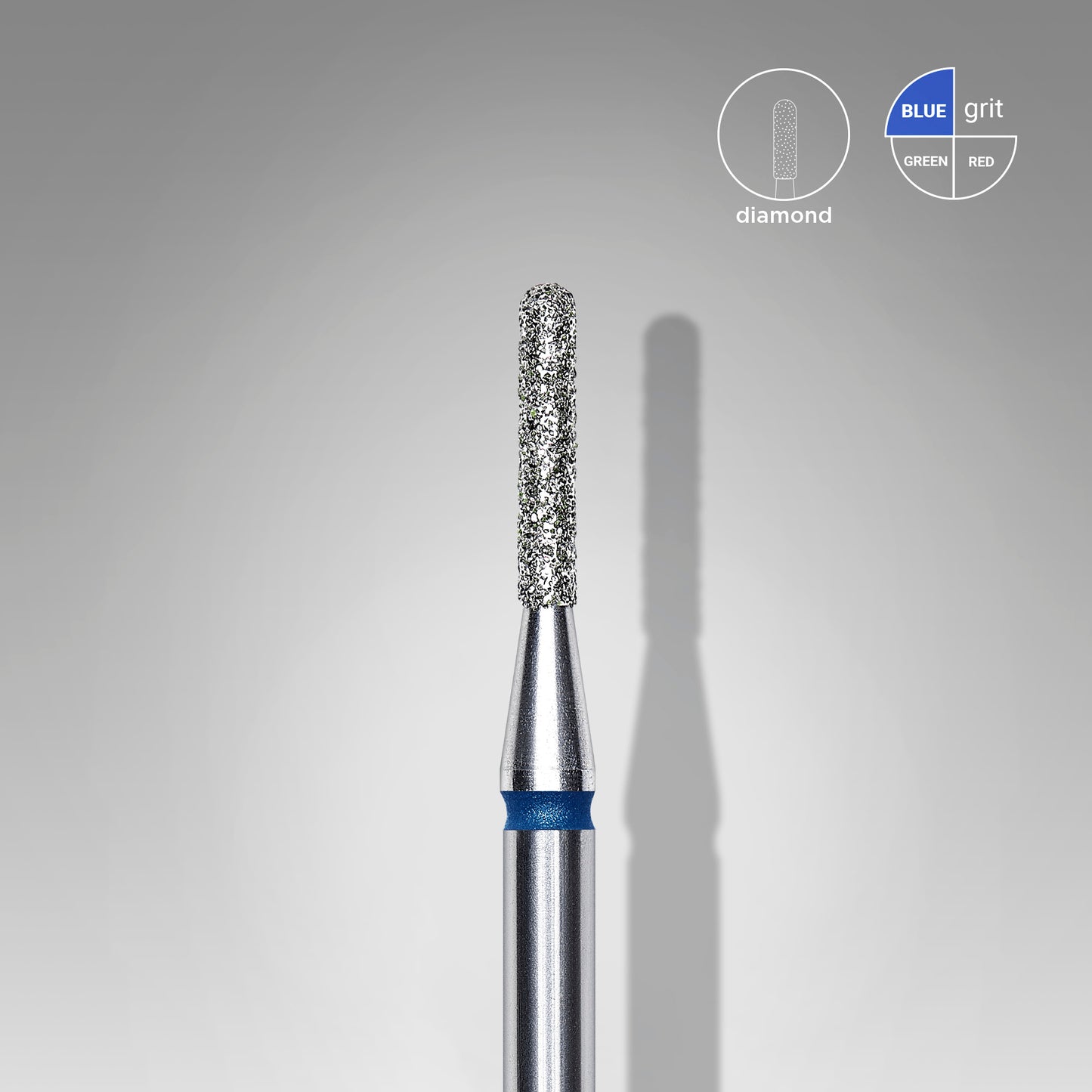 Staleks diamond drill bit rounded cylinder blue EXPERT head diameter 1,4mm / working part 8mm
