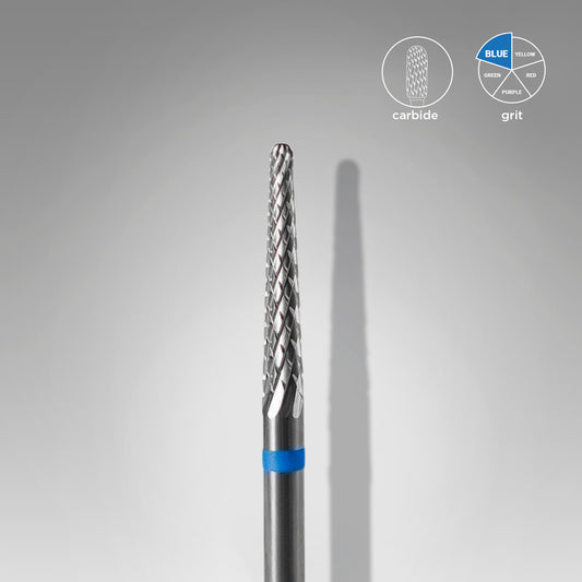 Staleks carbide nail drill bit cone blue EXPERT head diameter 2,3 mm / working part 14 mm