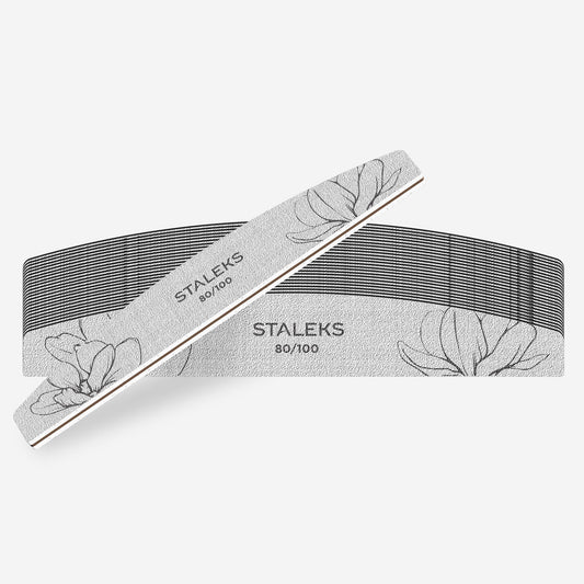 Staleks Crescent Mineral Nail File EXPERT 40 80/100 Grit (25pcs)