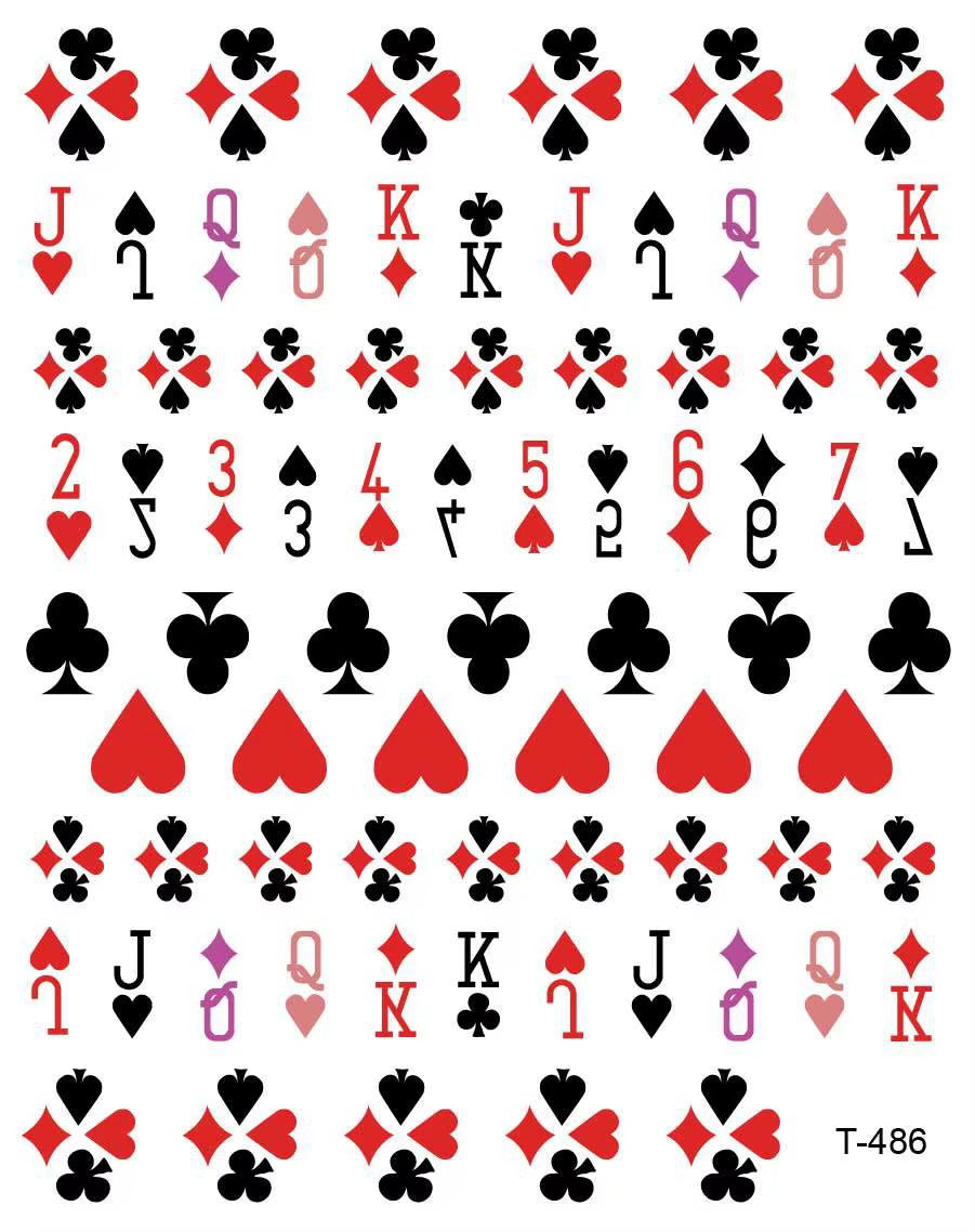 Playing Cards Nail Stickers