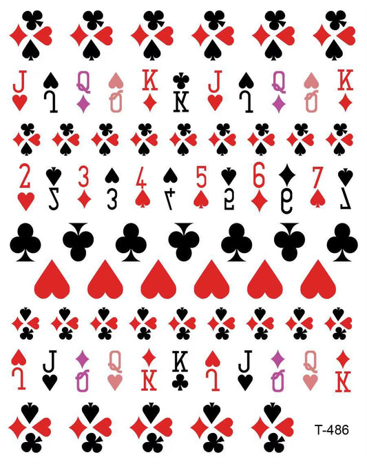 Playing Cards Nail Stickers