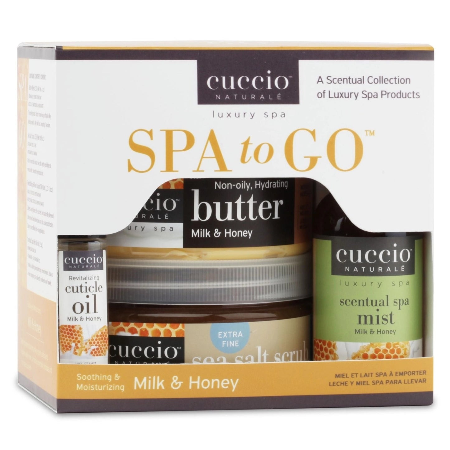 Cuccio - Spa to Go (Milk & Honey) 4 pcs Set