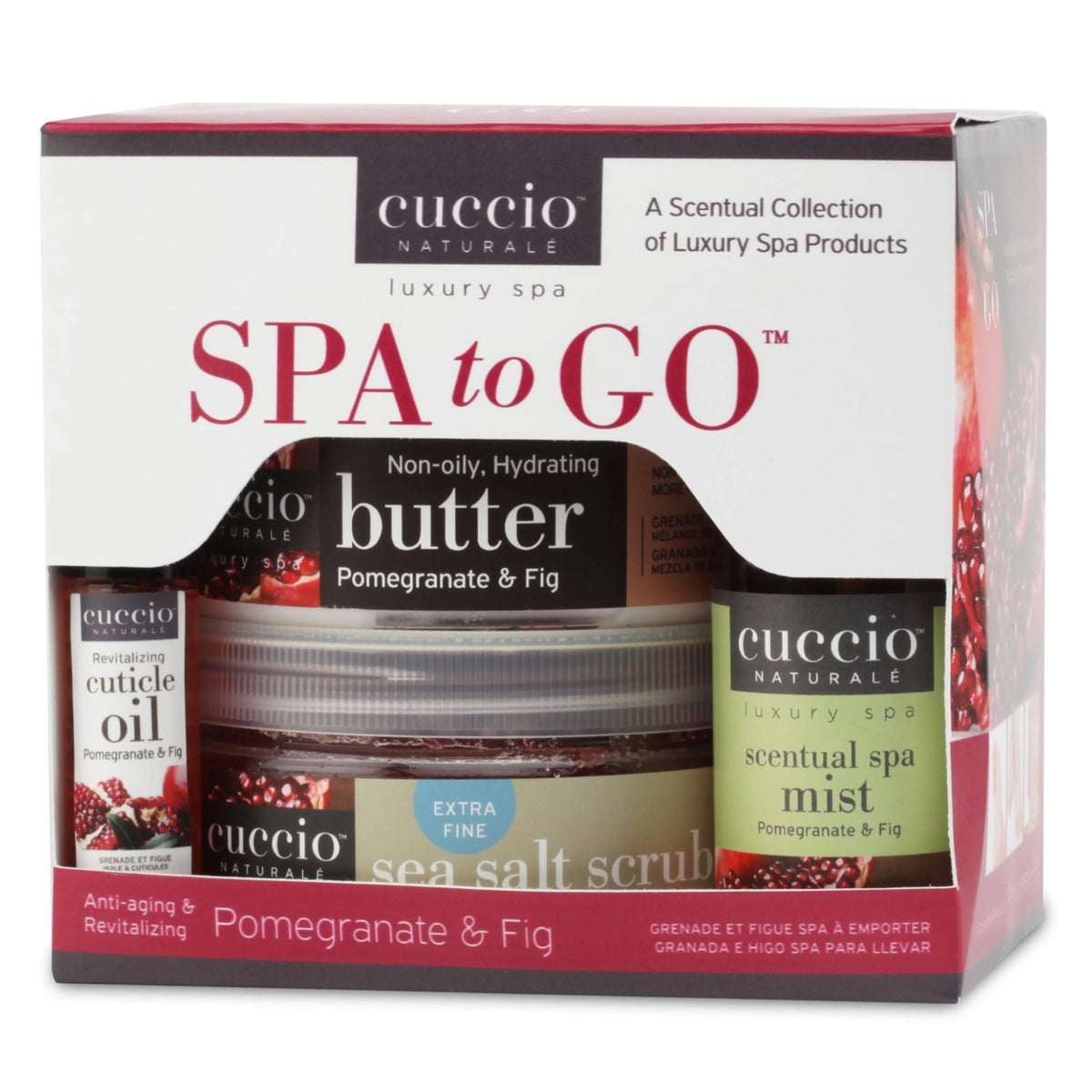 Cuccio - Spa to Go (Pomegranate & Fig) 4 pcs Set