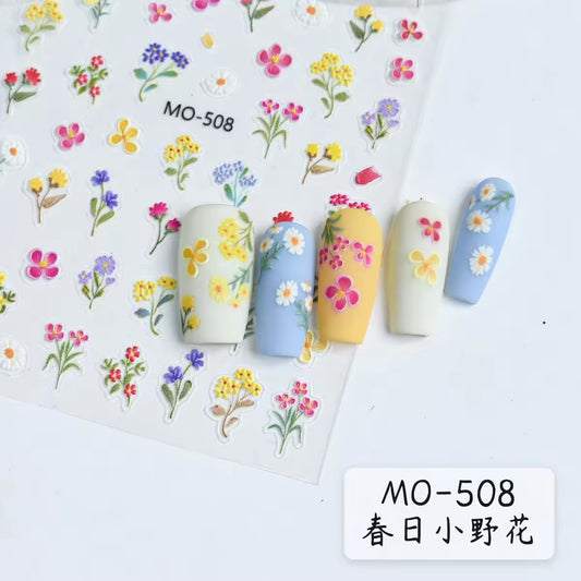 MOSR MO-508 - Flower Nail Stickers