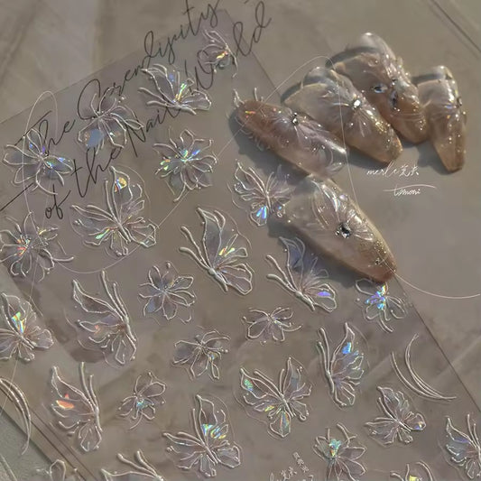Tomoni Nailart MS533 - Butterfly Nail Sticker