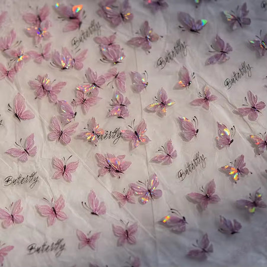 Tomoni Nailart 3846 - Butterfly Nail Stickers (Purple)