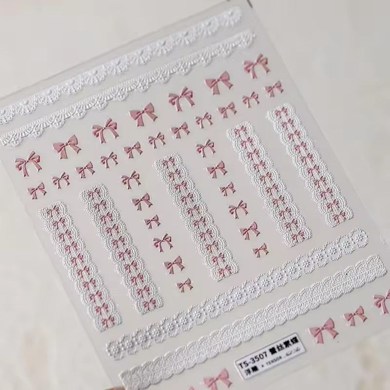 Tensor TS-3507 - Bow and Lace Nail Stickers