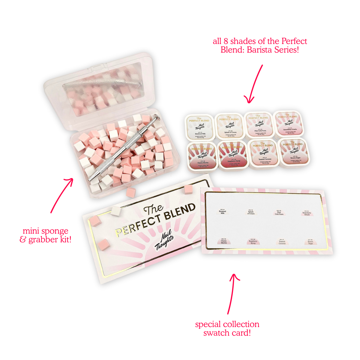 Nail Thoughts The Perfect Blend Ombré Cushion Gel (+ Mini Sponge & Grabber Kit!)