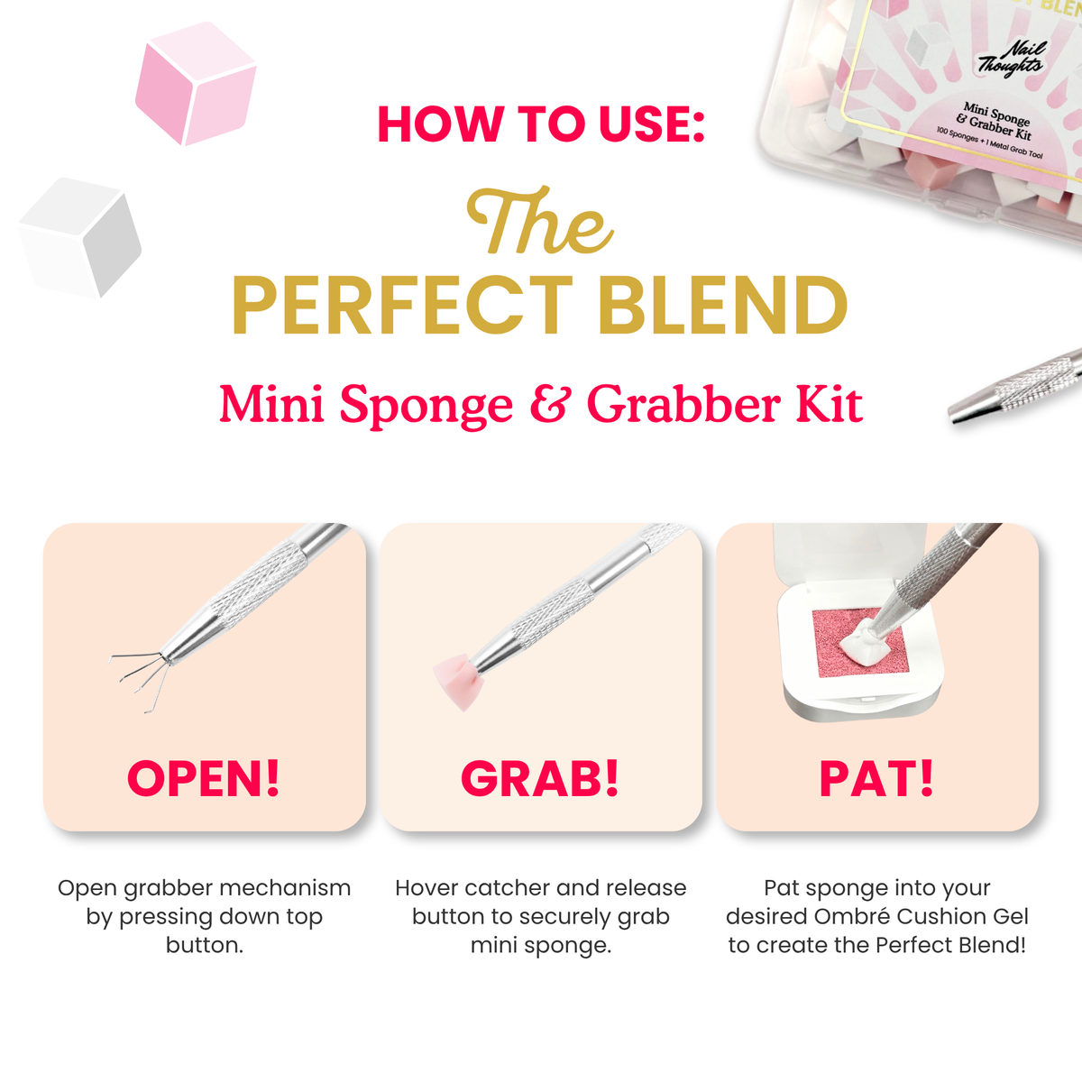Nail Thoughts The Perfect Blend Ombré Cushion Gel (+ Mini Sponge & Grabber Kit!)